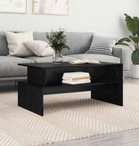 VidaXL Salontafel Zwart eiken 90 x 55 x 42.5 cm Bewerkt hout