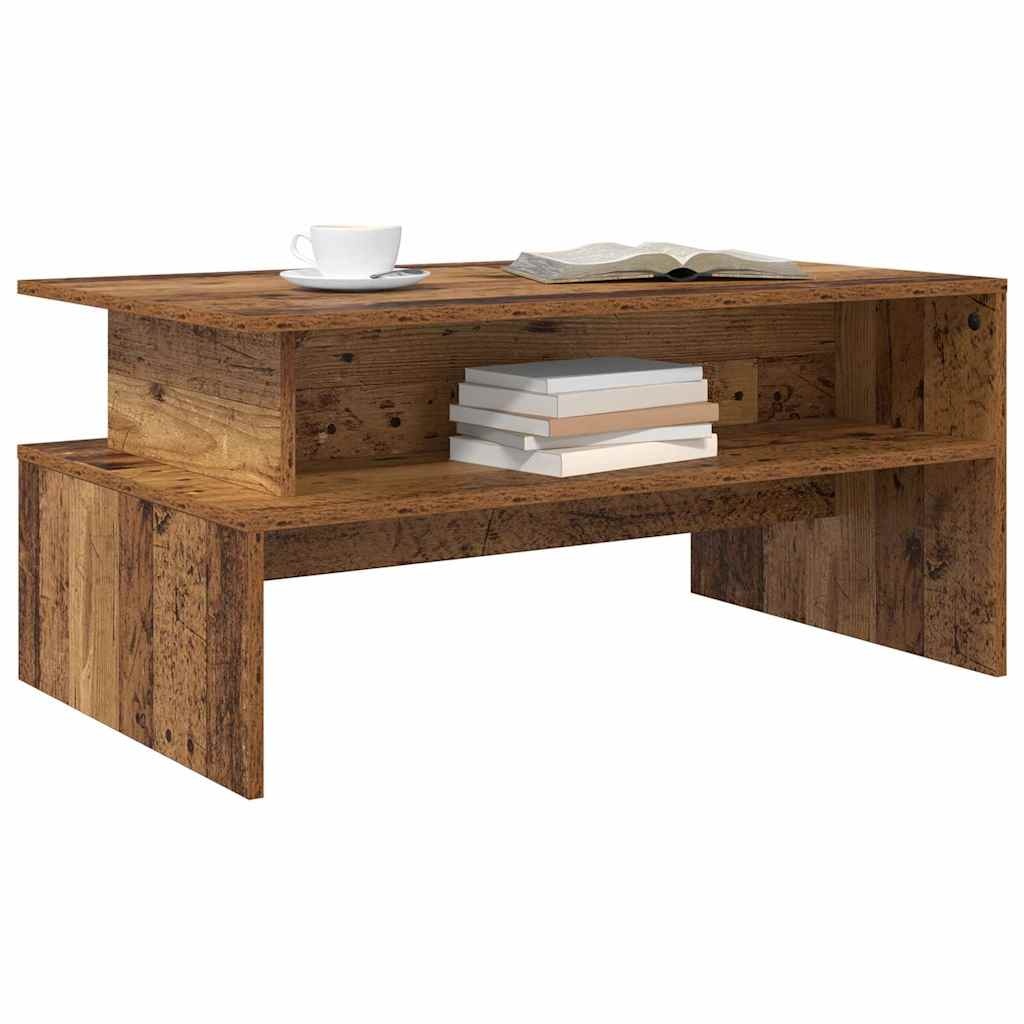 VidaXL Salontafel Oud hout 90 x 55 x 42.5 cm Bewerkt hout