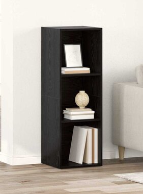 VidaXL TV-kast Zwart eiken Bewerkt hout