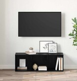 VidaXL TV-kast Zwart eiken Bewerkt hout