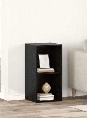 VidaXL TV-kast Zwart eiken Bewerkt hout