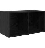 VidaXL TV-kast Zwart eiken Bewerkt hout