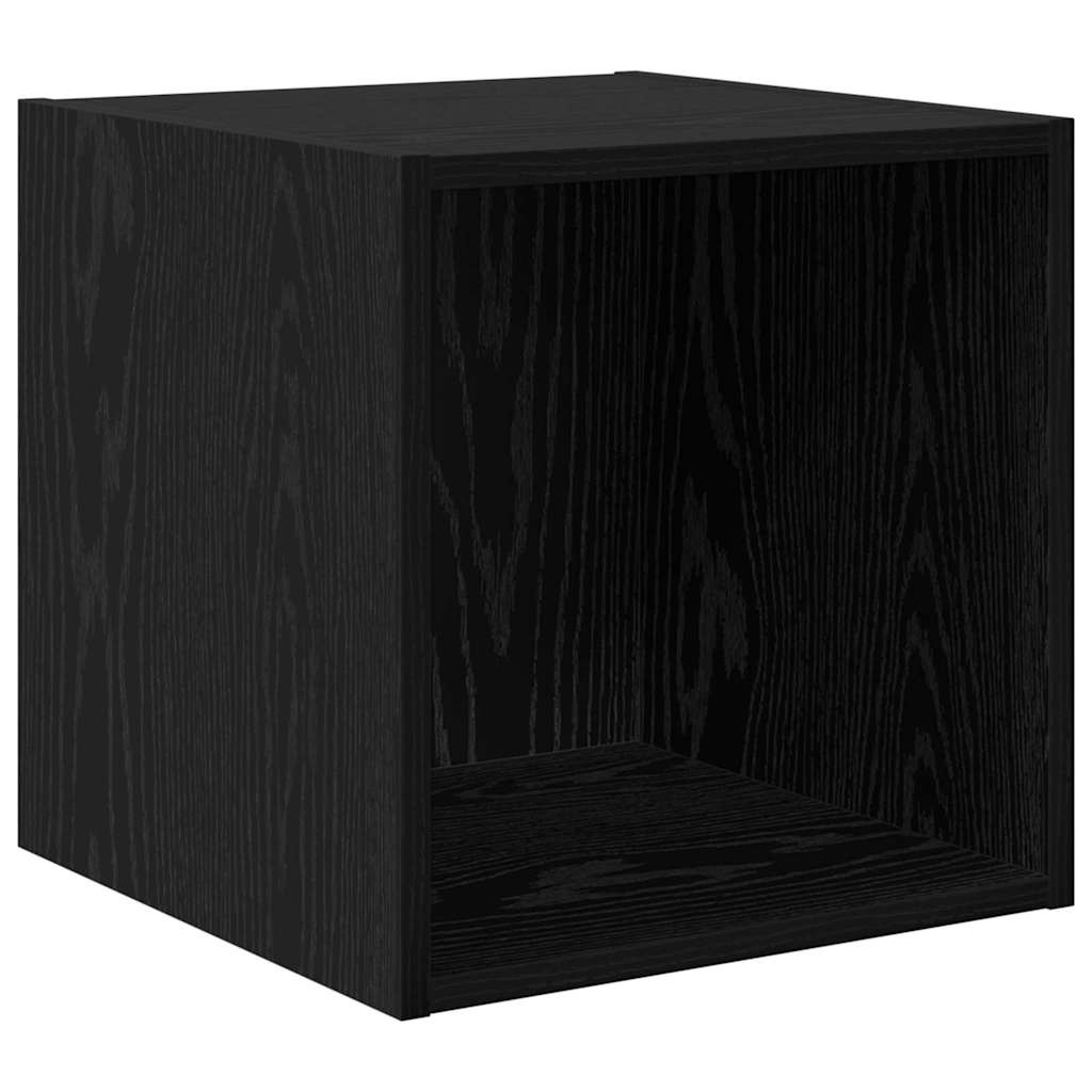 VidaXL Wandkast met plank Zwart eiken 37 x 37 x 37 cm Bewerkt hout