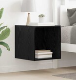 VidaXL Wandkast met plank Zwart eiken 37 x 37 x 37 cm Bewerkt hout