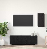 VidaXL Wand TV-kast Wandgemonteerd Zwart eiken Bewerkt hout