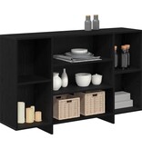 VidaXL Dressoir Zwart eiken 120 x 30 x 75 cm Bewerkt hout