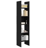 VidaXL Boekenkast Zwart eiken 40 x 35 x 180 cm Bewerkt hout