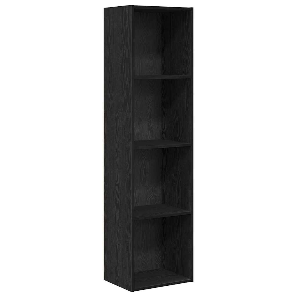 VidaXL Boekenkast Zwart eiken 40 x 30 x 152 cm Bewerkt hout