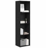 VidaXL Boekenkast Zwart eiken 40 x 30 x 152 cm Bewerkt hout