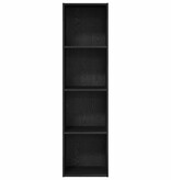 VidaXL Boekenkast Zwart eiken 40 x 30 x 152 cm Bewerkt hout