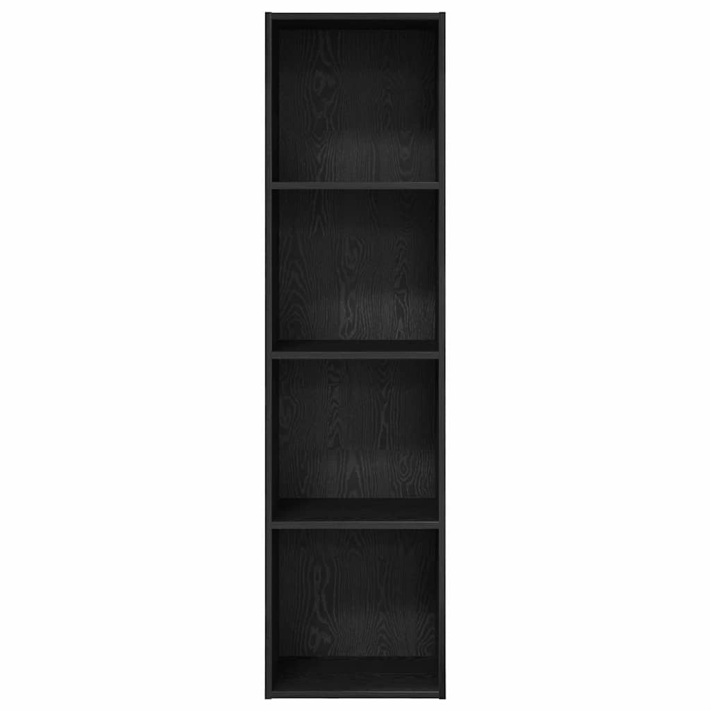 VidaXL Boekenkast Zwart eiken 40 x 30 x 152 cm Bewerkt hout