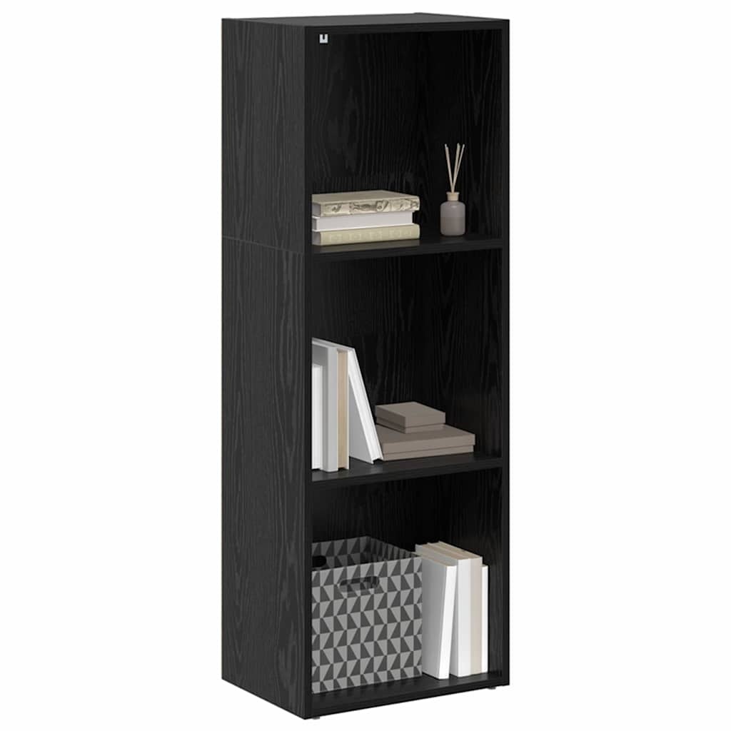 VidaXL Boekenkast Zwart eiken 40 x 30 x 114 cm Bewerkt hout