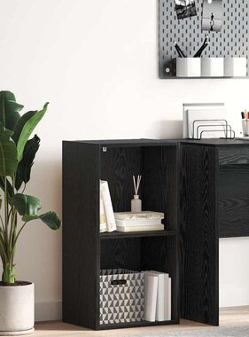 VidaXL Boekenkast Zwart eiken 40 x 30 x 77 cm Bewerkt hout