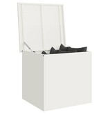 VidaXL Buitenopslagdoos Wit 55 x 50.5 x 50 cm Koudgewalst staal