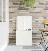 VidaXL Buitenopslagdoos Wit 55 x 50.5 x 50 cm Koudgewalst staal