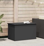VidaXL Buitenopslagdoos Zwart 80 x 50.5 x 50 cm Koudgewalst staal