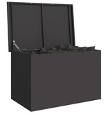 VidaXL Buitenopslagdoos Zwart 80 x 50.5 x 50 cm Koudgewalst staal
