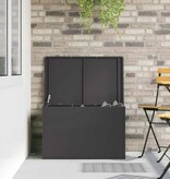 VidaXL Buitenopslagdoos Zwart 80 x 50.5 x 50 cm Koudgewalst staal