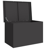 VidaXL Buitenopslagdoos Zwart 80 x 50.5 x 50 cm Koudgewalst staal