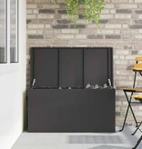 VidaXL Buitenopslagdoos Zwart 100 x 50.5 x 50 cm Koudgewalst staal