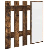 VidaXL Wandgemonteerde kapstok Gerookt eiken 100 x 10 x 100 cm