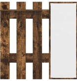 VidaXL Wandgemonteerde kapstok Gerookt eiken 100 x 10 x 100 cm