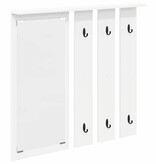 VidaXL Wandgemonteerde kapstok Wit 84 x 10 x 80 cm Bewerkt hout