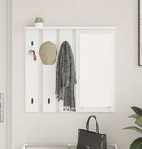 VidaXL Wandgemonteerde kapstok Wit 84 x 10 x 80 cm Bewerkt hout