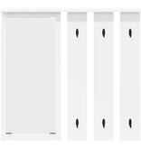 VidaXL Wandgemonteerde kapstok Wit 84 x 10 x 80 cm Bewerkt hout