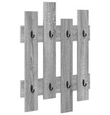 VidaXL Wandgemonteerde kapstok met opslag Grijs sonoma 60 x 3 x 82 cm