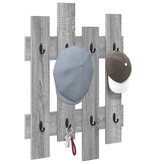 VidaXL Wandgemonteerde kapstok met opslag Grijs sonoma 60 x 3 x 82 cm