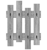 VidaXL Wandgemonteerde kapstok met opslag Grijs sonoma 60 x 3 x 82 cm