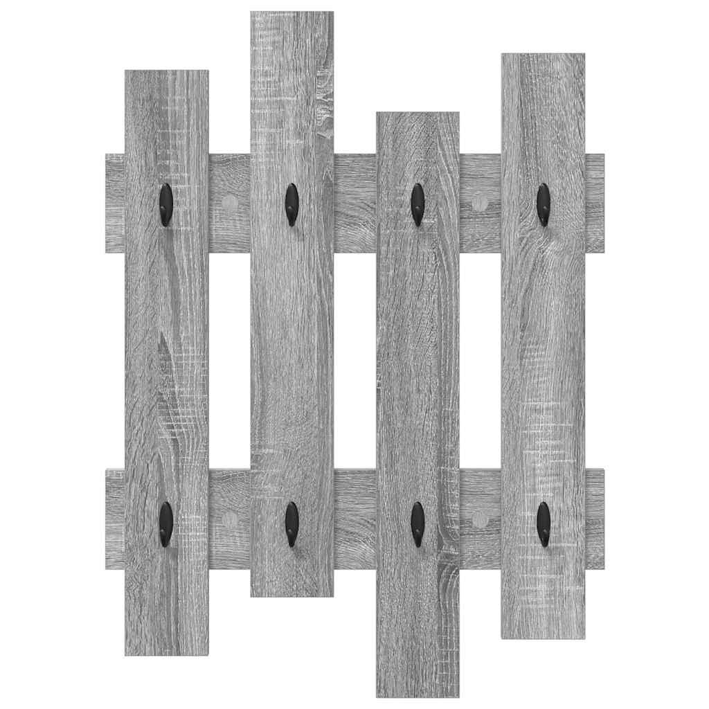 VidaXL Wandgemonteerde kapstok met opslag Grijs sonoma 60 x 3 x 82 cm