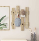 VidaXL Wandgemonteerde kapstok met opslag Sonoma eiken 60 x 3 x 82 cm