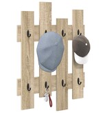VidaXL Wandgemonteerde kapstok met opslag Sonoma eiken 60 x 3 x 82 cm