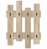 VidaXL Wandgemonteerde kapstok met opslag Sonoma eiken 60 x 3 x 82 cm