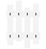 VidaXL Wandgemonteerde kapstok Wit 60 x 3 x 82 cm Bewerkt hout