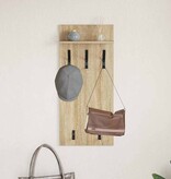 VidaXL Wandgemonteerde kapstok met plank Sonoma eiken 90 x 40 x 10 cm