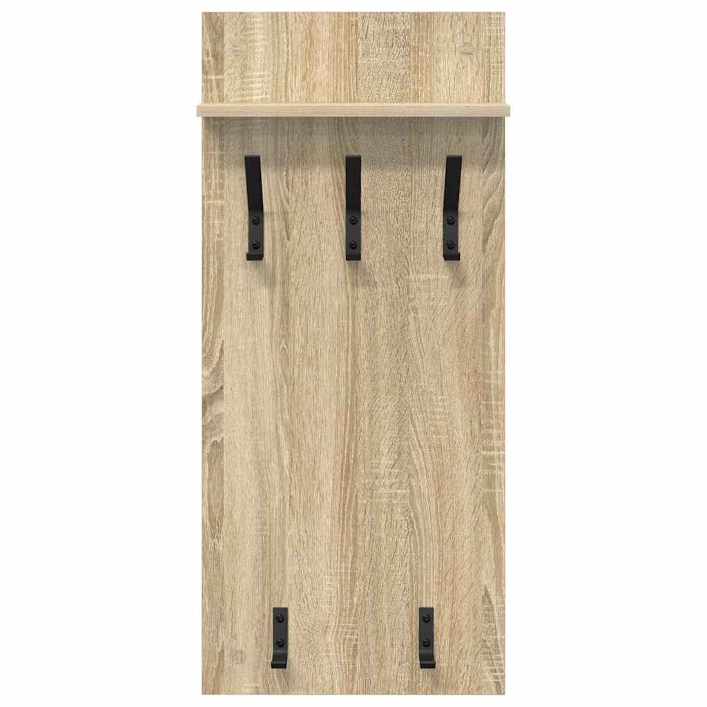 VidaXL Wandgemonteerde kapstok met plank Sonoma eiken 90 x 40 x 10 cm