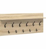 VidaXL Wandgemonteerde kapstok met plank Sonoma eiken Bewerkt hout