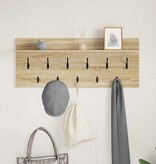 VidaXL Wandgemonteerde kapstok met plank Sonoma eiken Bewerkt hout