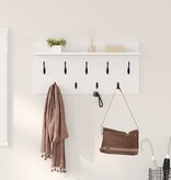 VidaXL Wandgemonteerde kapstok Wit 80 x 40 x 12 cm Bewerkt hout