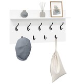 VidaXL Wandgemonteerde kapstok Wit 80 x 40 x 12 cm Bewerkt hout