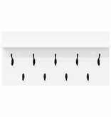 VidaXL Wandgemonteerde kapstok Wit 80 x 40 x 12 cm Bewerkt hout