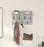 VidaXL Wandgemonteerde kapstok Betongrijs 60 x 40 x 12 cm Bewerkt hout