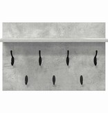 VidaXL Wandgemonteerde kapstok Betongrijs 60 x 40 x 12 cm Bewerkt hout