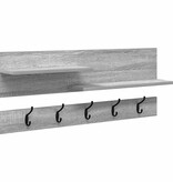 VidaXL Wandgemonteerde kapstok met plank Grijs sonoma 90 x 15 x 36 cm