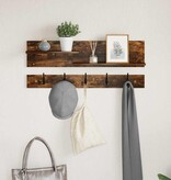 VidaXL Wandgemonteerde kapstok met plank Gerookt eiken 90 x 15 x 36 cm