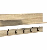 VidaXL Wandgemonteerde kapstok met plank Sonoma eiken 90 x 15 x 36 cm