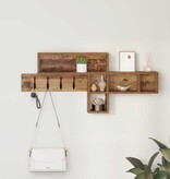 VidaXL Wandgemonteerde kapstok met plank Oud hout 100 x 12 x 43.5 cm
